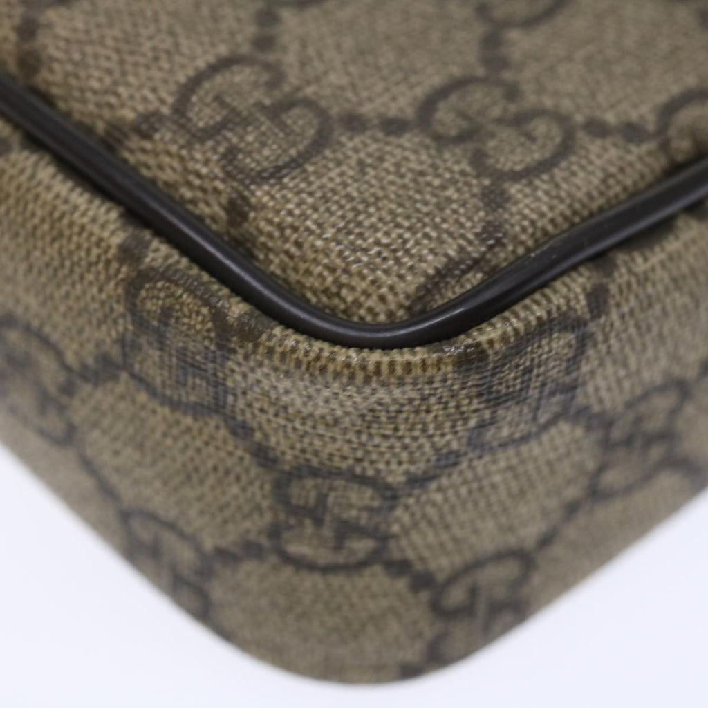 GUCCI GG Supreme Shoulder Bag PVC Beige 201447 ki4395