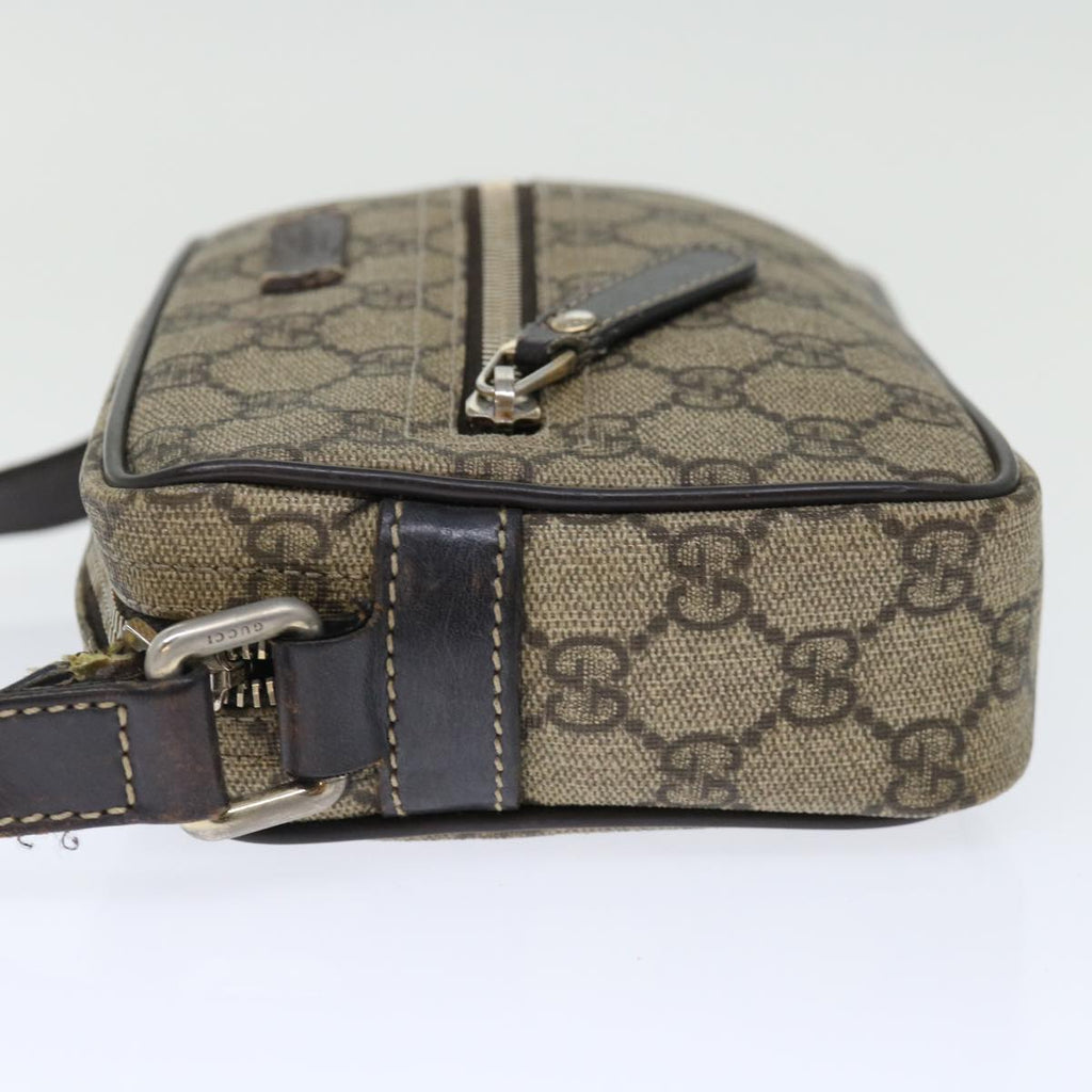 GUCCI GG Supreme Shoulder Bag PVC Beige 201447 ki4395