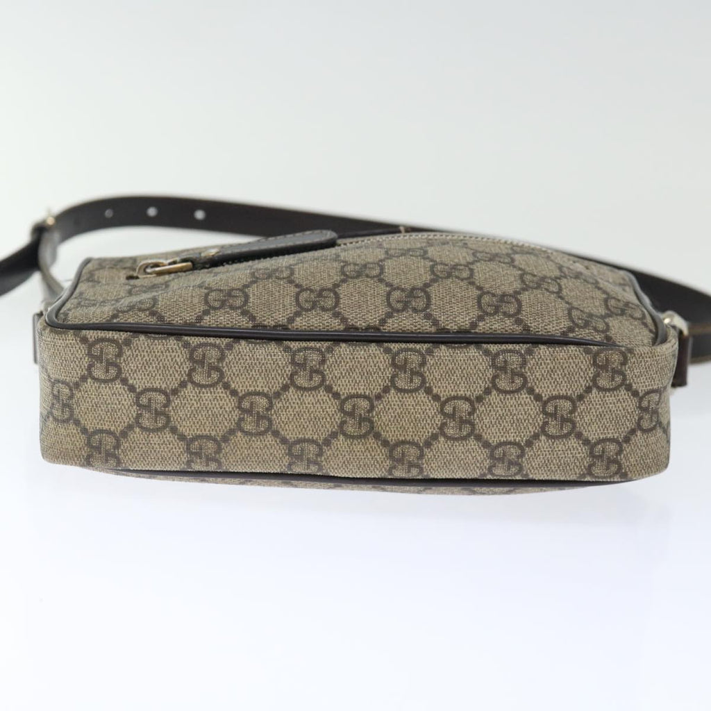 GUCCI GG Supreme Shoulder Bag PVC Beige 201447 ki4395