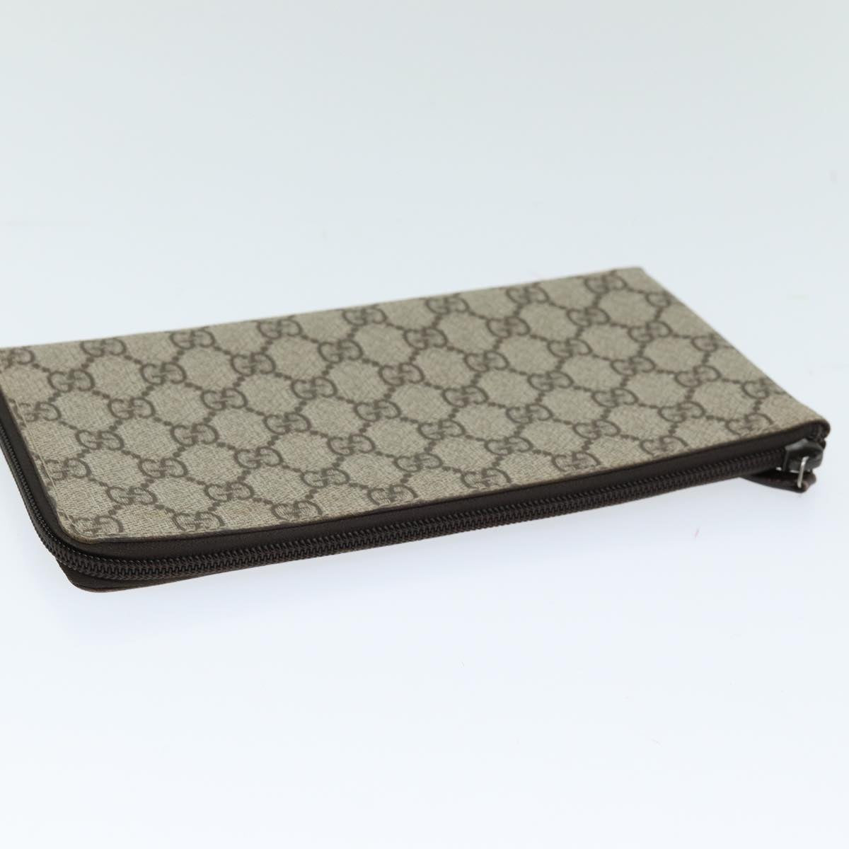 GUCCI GG Supreme Long Wallet PVC Beige 115261 ki4412