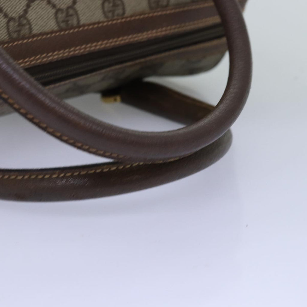 GUCCI GG Supreme Web Sherry Line Boston Bag PVC 2way Beige Red Green ki4476
