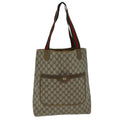 GUCCI GG Supreme Web Sherry Line Tote Bag PCVLeather Beige 39 02 003 ki4477