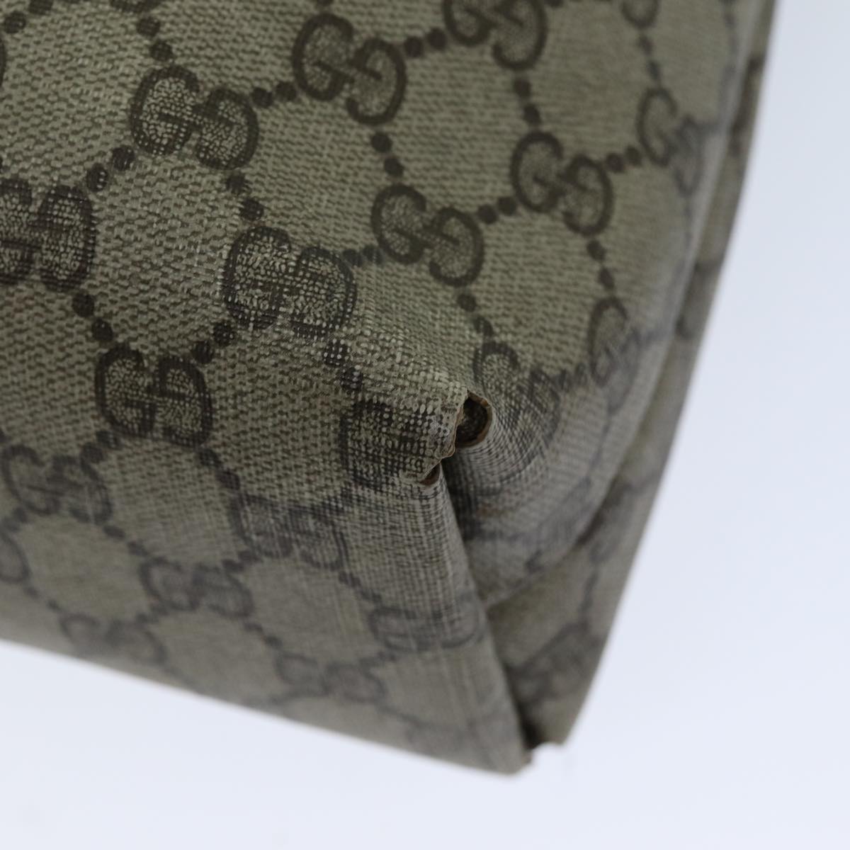 GUCCI GG Supreme Web Sherry Line Tote Bag PCVLeather Beige 39 02 003 ki4477