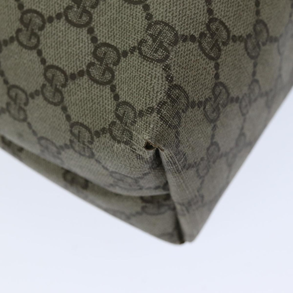 GUCCI GG Supreme Web Sherry Line Tote Bag PCVLeather Beige 39 02 003 ki4477
