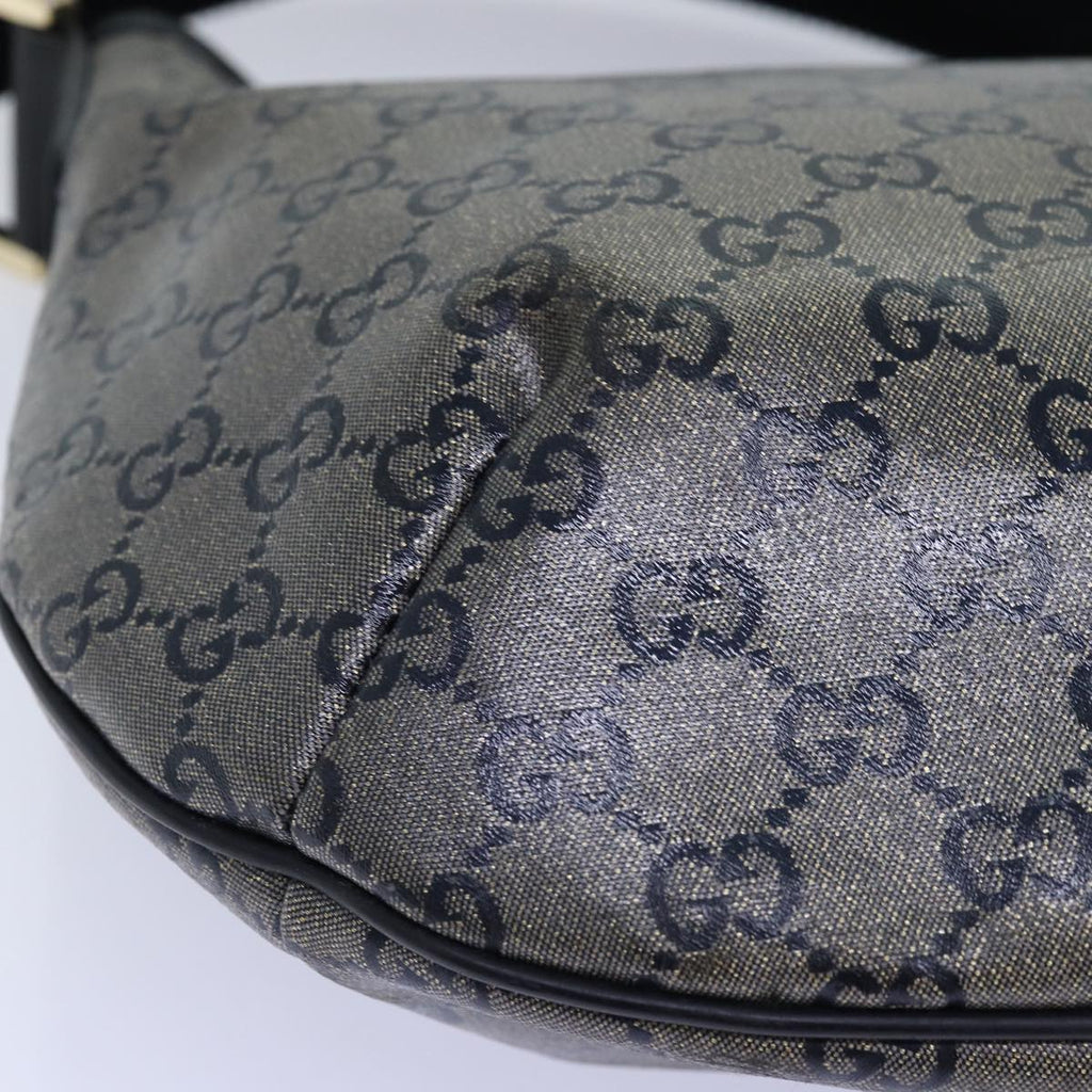 GUCCI GG crystal Shoulder Bag PVC Leather Black 181092 1669 ki4485