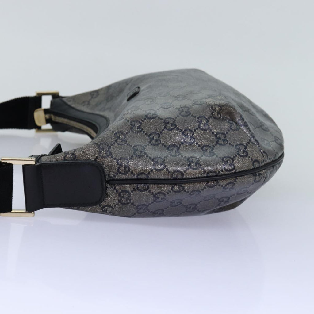 GUCCI GG crystal Shoulder Bag PVC Leather Black 181092 1669 ki4485