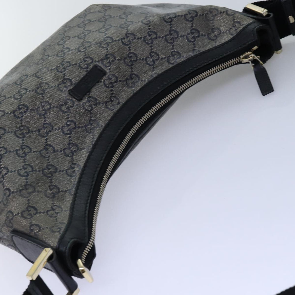 GUCCI GG crystal Shoulder Bag PVC Leather Black 181092 1669 ki4485