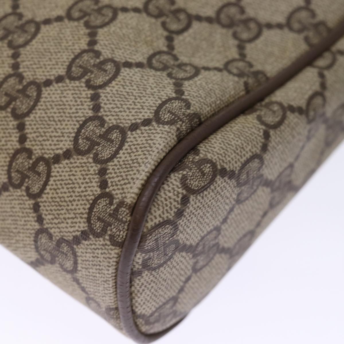 GUCCI GG Supreme Web Sherry Line Clutch Bag PVC Beige Red 89 01 012 ki4502