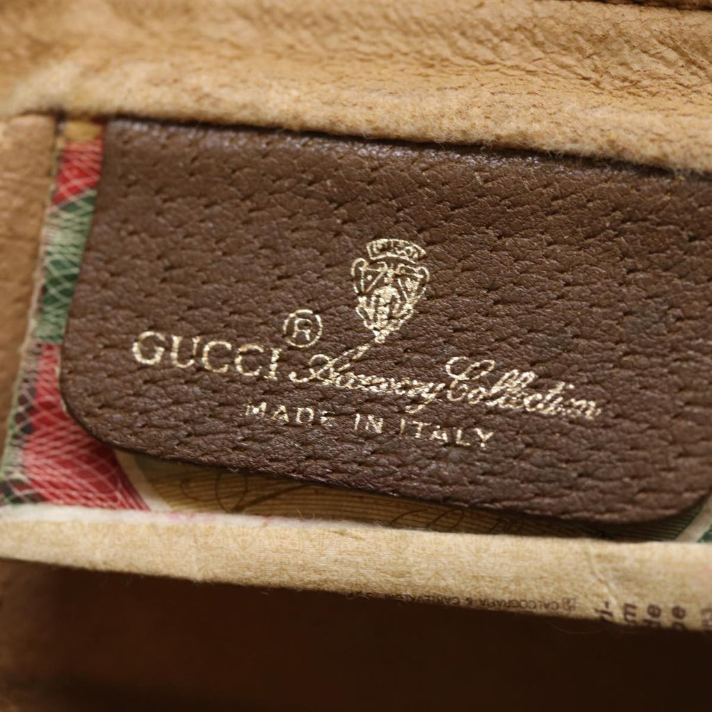 GUCCI GG Supreme Web Sherry Line Clutch Bag PVC Beige Red 89 01 012 ki4502