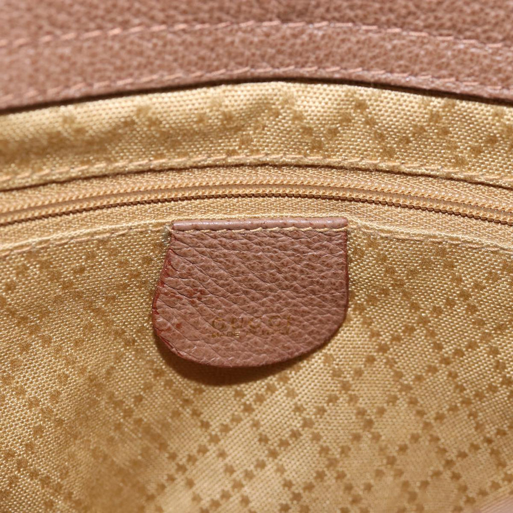 GUCCI Bamboo Diamante Hand Bag Suede Brown 000 123 0316 ki4507