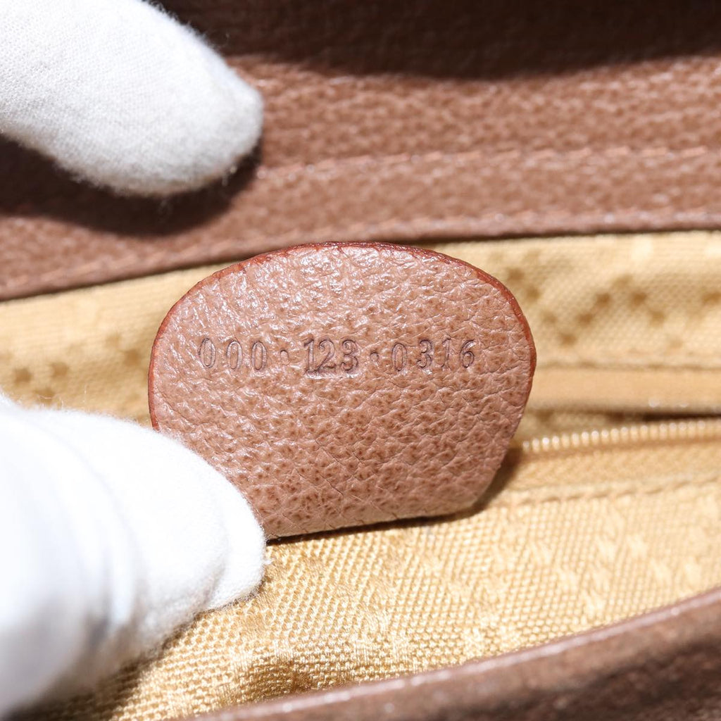 GUCCI Bamboo Diamante Hand Bag Suede Brown 000 123 0316 ki4507