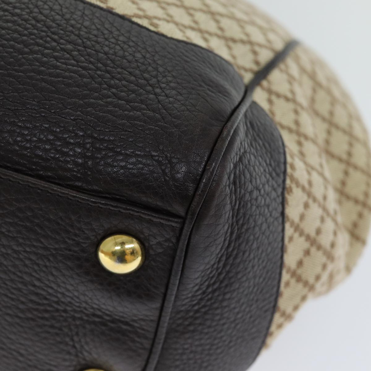 GUCCI Diamante Hand Bag Canvas Beige 251826 ki4519