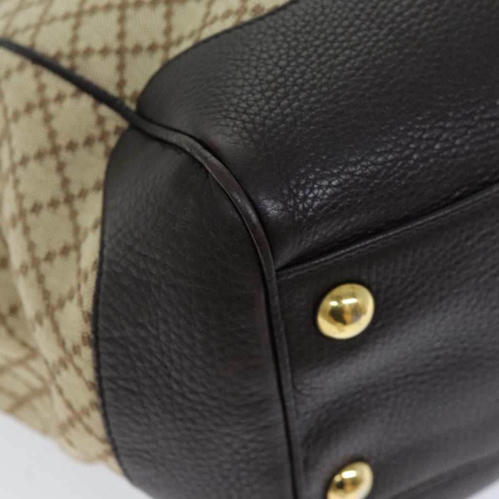 GUCCI Diamante Hand Bag Canvas Beige 251826 ki4519