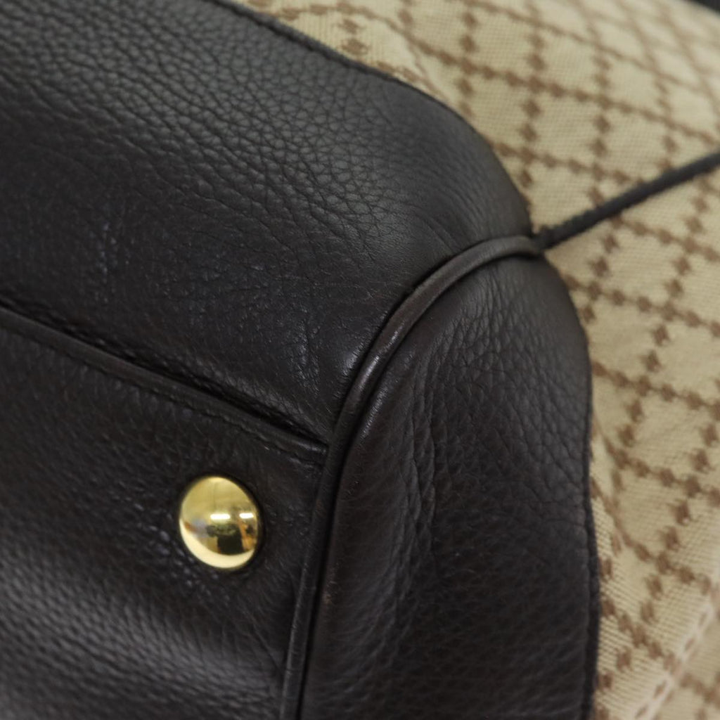 GUCCI Diamante Hand Bag Canvas Beige 251826 ki4519