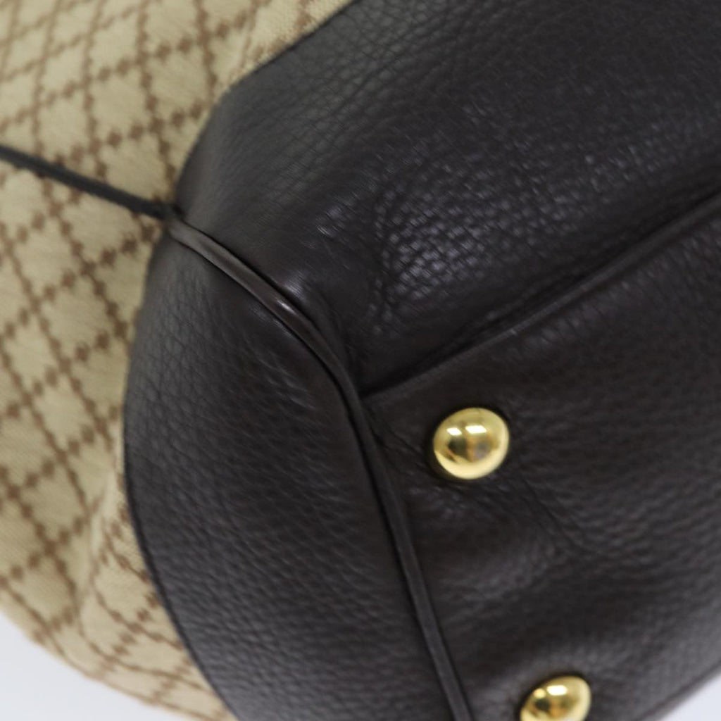 GUCCI Diamante Hand Bag Canvas Beige 251826 ki4519