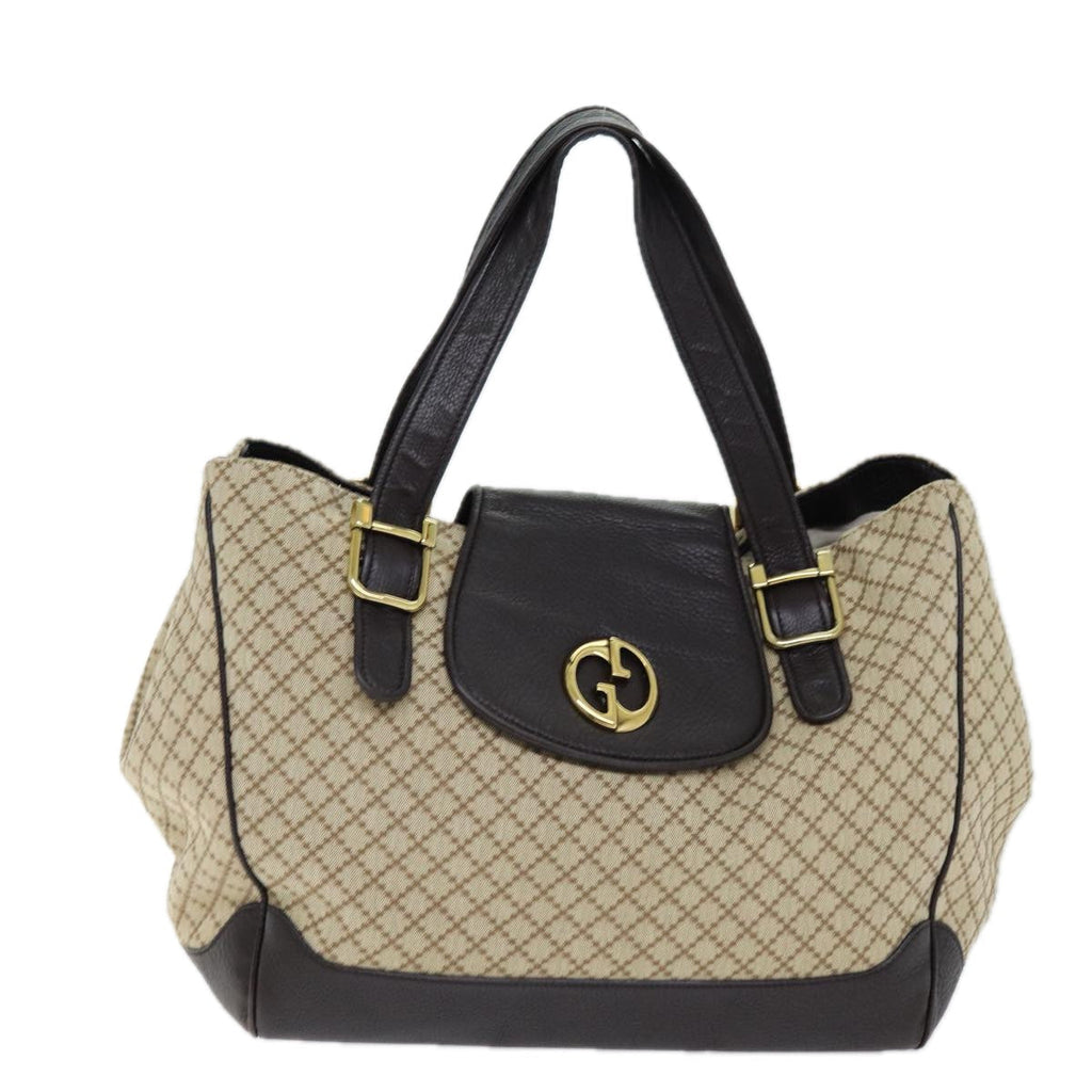 GUCCI Diamante Hand Bag Canvas Beige 251826 ki4519