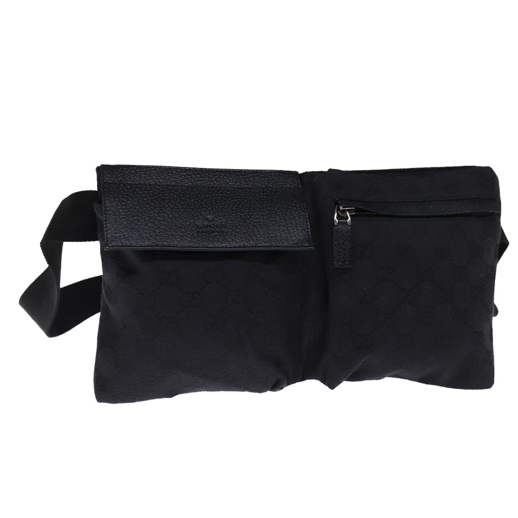 GUCCI GG Canvas Waist bag Black ki4520