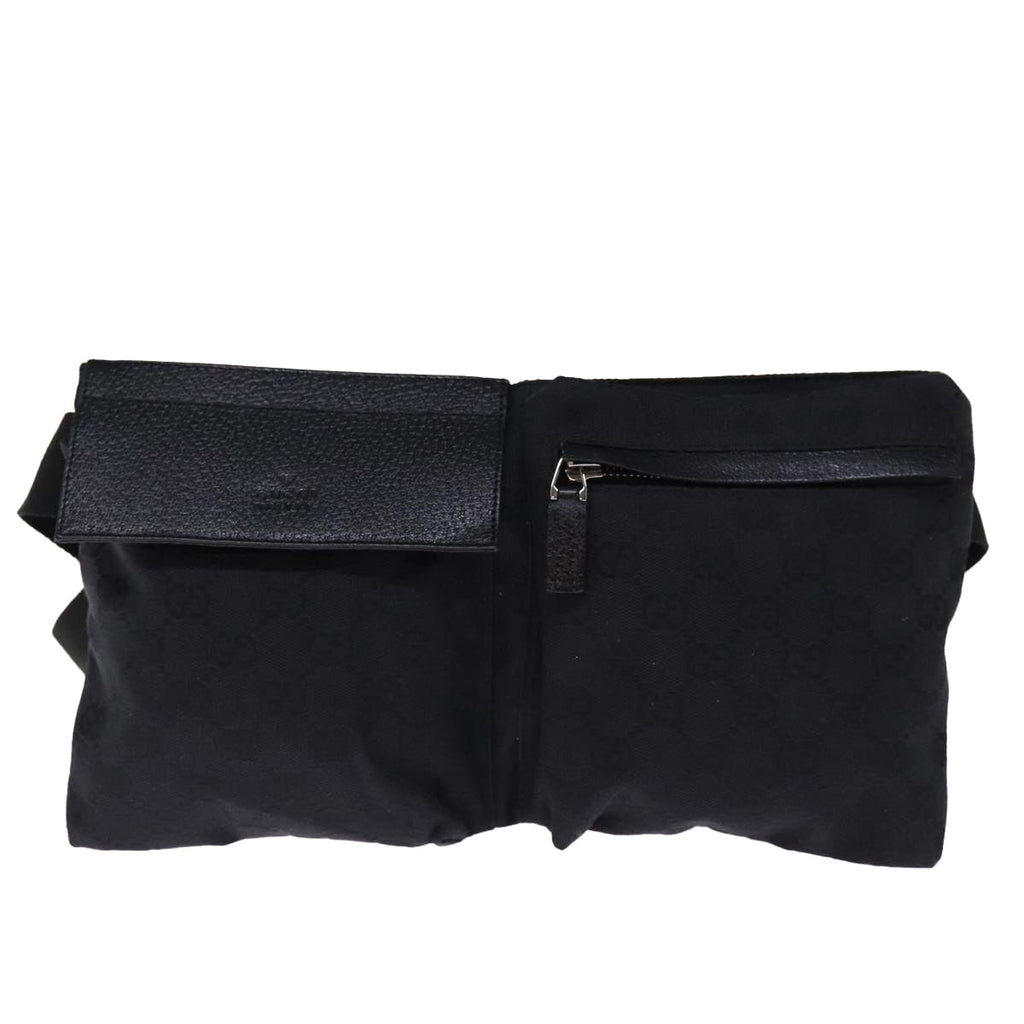 GUCCI GG Canvas Waist bag Black ki4520