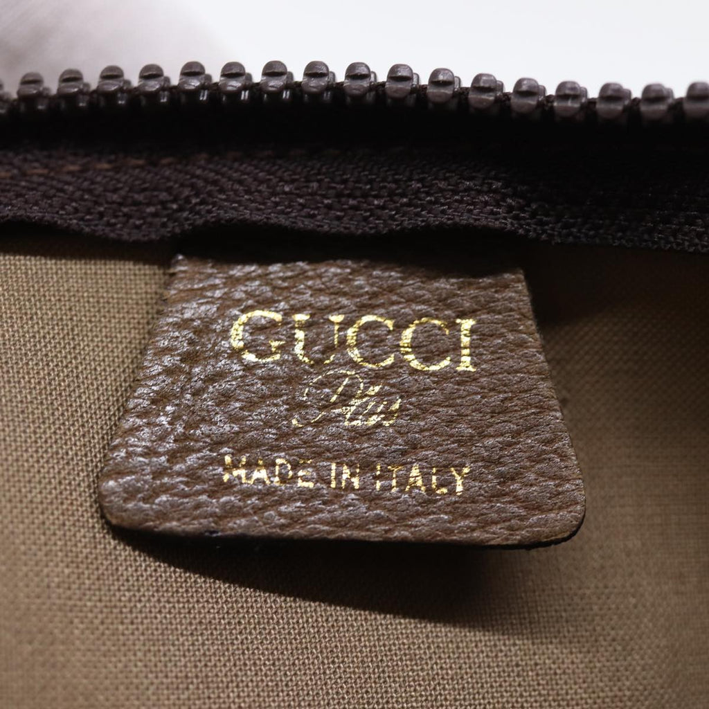 GUCCI GG Plus Supreme Clutch Bag PVC Beige ki4521
