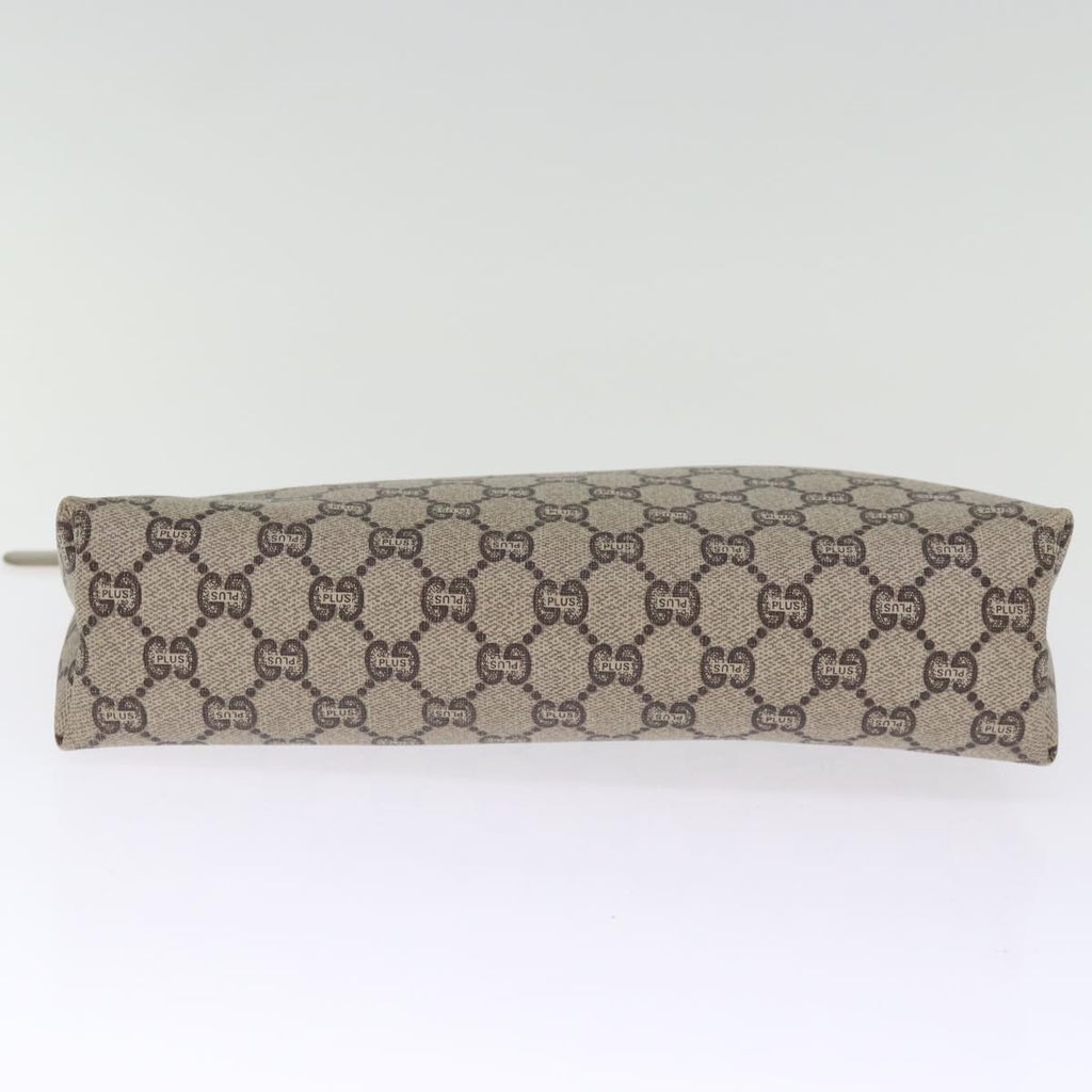 GUCCI GG Plus Supreme Clutch Bag PVC Beige ki4521