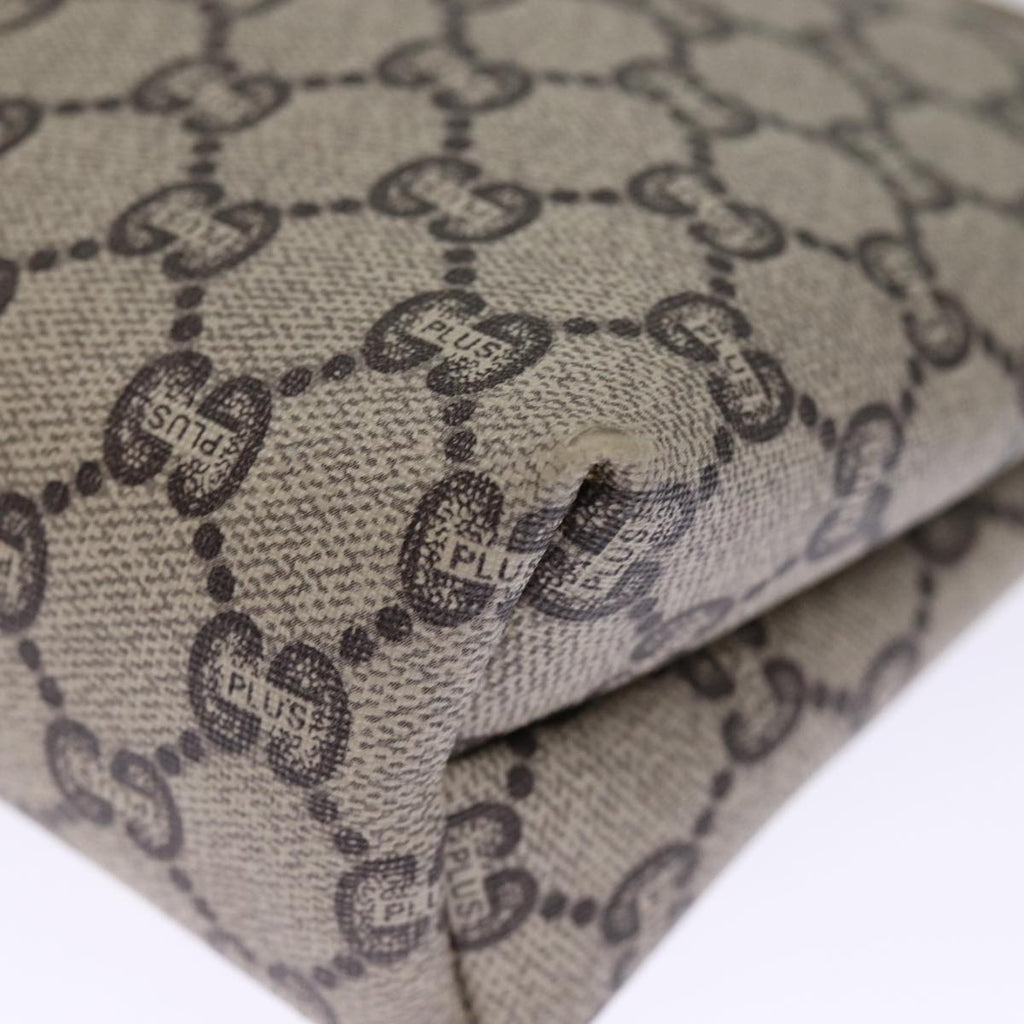 GUCCI GG Plus Supreme Clutch Bag PVC Beige ki4521