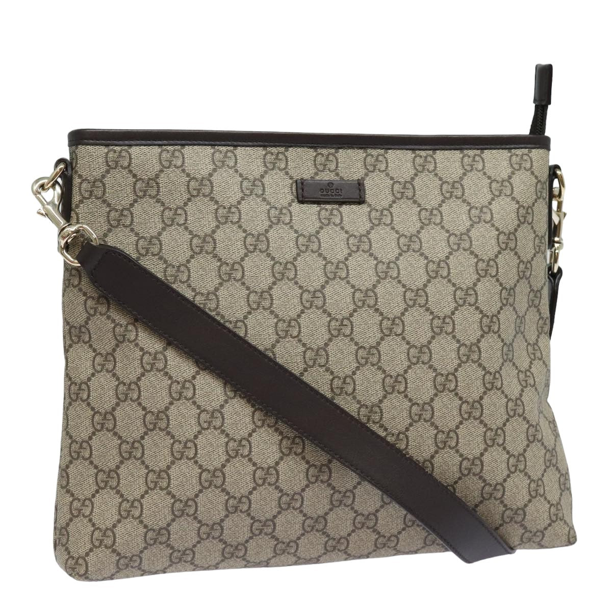 GUCCI GG Supreme Shoulder Bag PVC Beige 388924 ki4557A