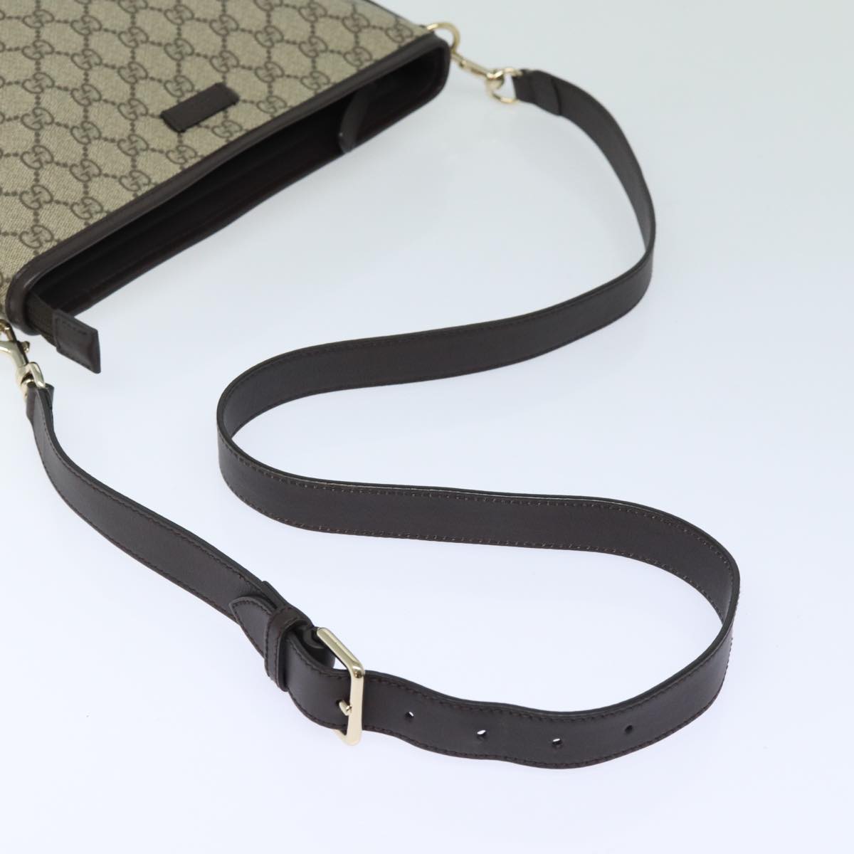 GUCCI GG Supreme Shoulder Bag PVC Beige 388924 ki4557A
