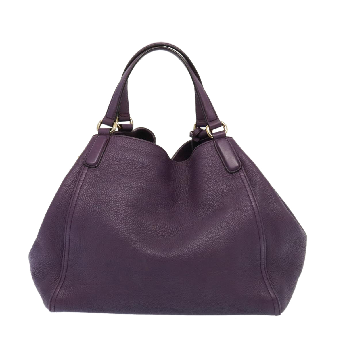 GUCCI Soho Interlocking Fringe Tote Bag Leather Purple 282309 ki4558