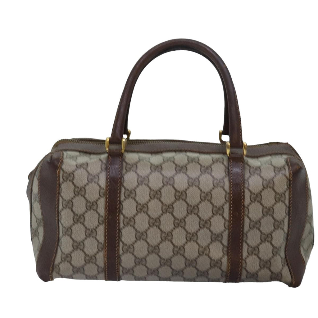 GUCCI GG Supreme Mini Boston Bag PVC Beige ki4575