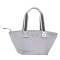 GUCCI GG Canvas Sherry Line Tote Bag Silver Gray 131228 ki4597