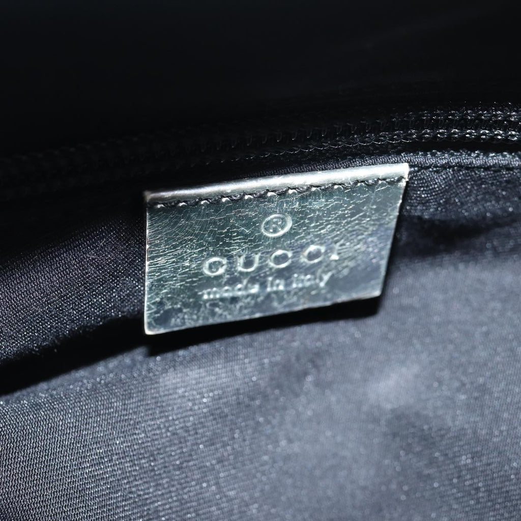 GUCCI GG Canvas Sherry Line Tote Bag Silver Gray 131228 ki4597