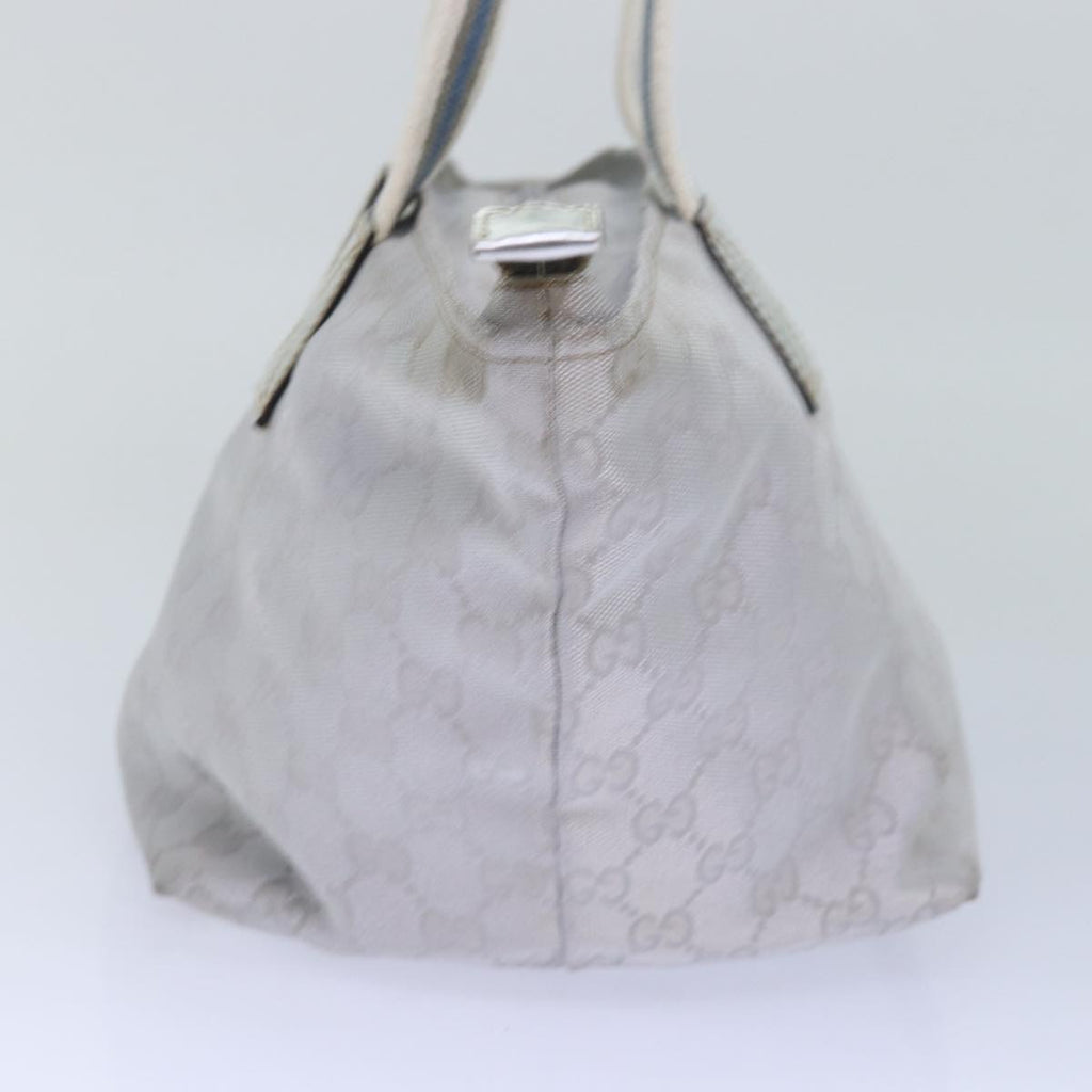 GUCCI GG Canvas Sherry Line Tote Bag Silver Gray 131228 ki4597