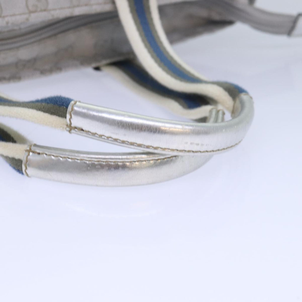 GUCCI GG Canvas Sherry Line Tote Bag Silver Gray 131228 ki4597