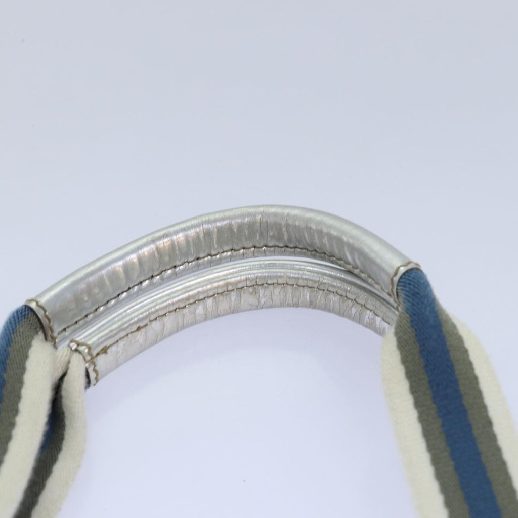 GUCCI GG Canvas Sherry Line Tote Bag Silver Gray 131228 ki4597