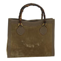 GUCCI Bamboo Diana Hand Bag Suede Brown 002 853 0260 ki4617