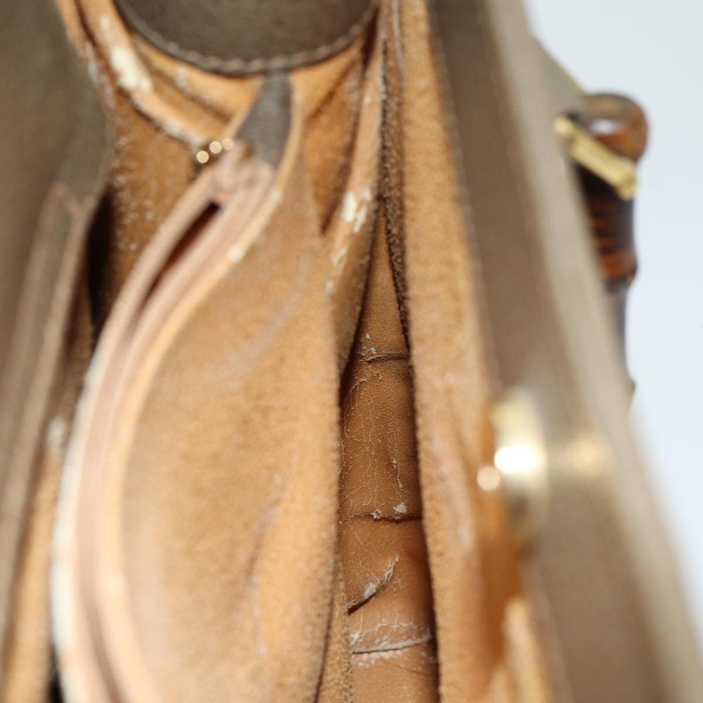 GUCCI Bamboo Diana Hand Bag Suede Brown 002 853 0260 ki4617