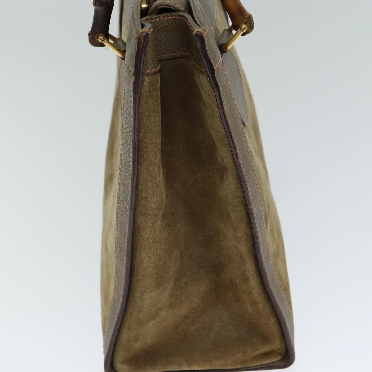 GUCCI Bamboo Diana Hand Bag Suede Brown 002 853 0260 ki4617
