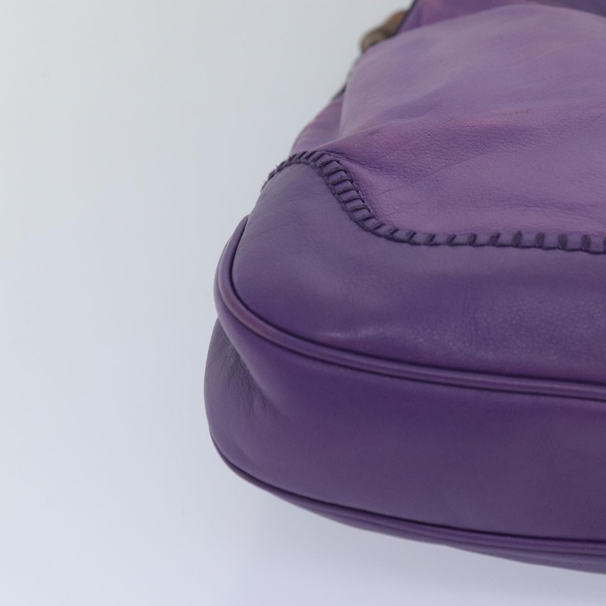 GUCCI Jackie Shoulder Bag Leather 2way Purple 219725 ki4655