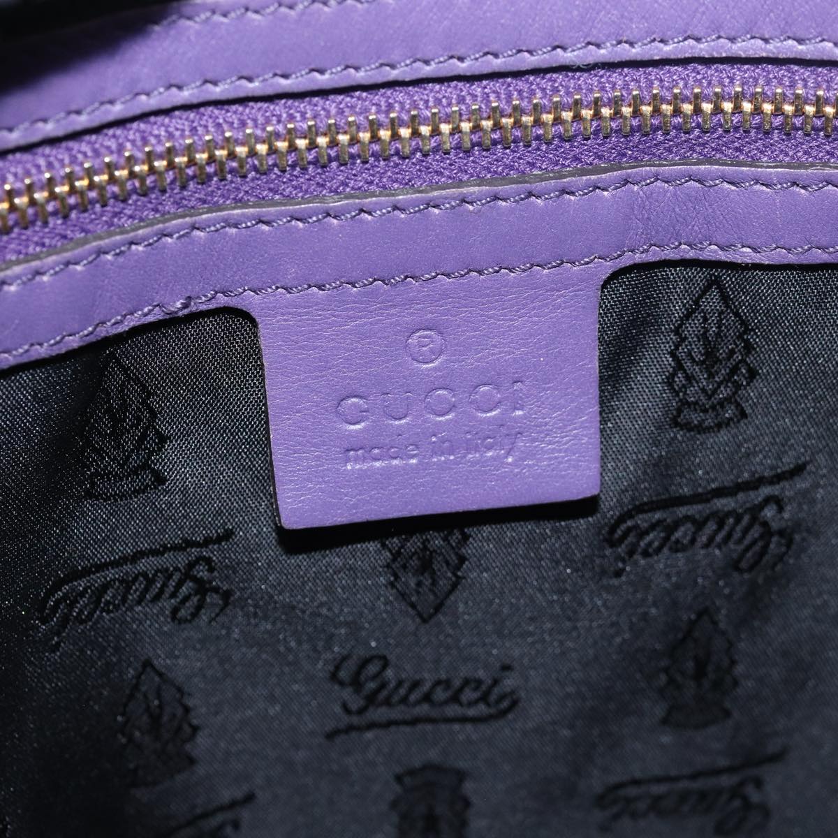 GUCCI Jackie Shoulder Bag Leather 2way Purple 219725 ki4655