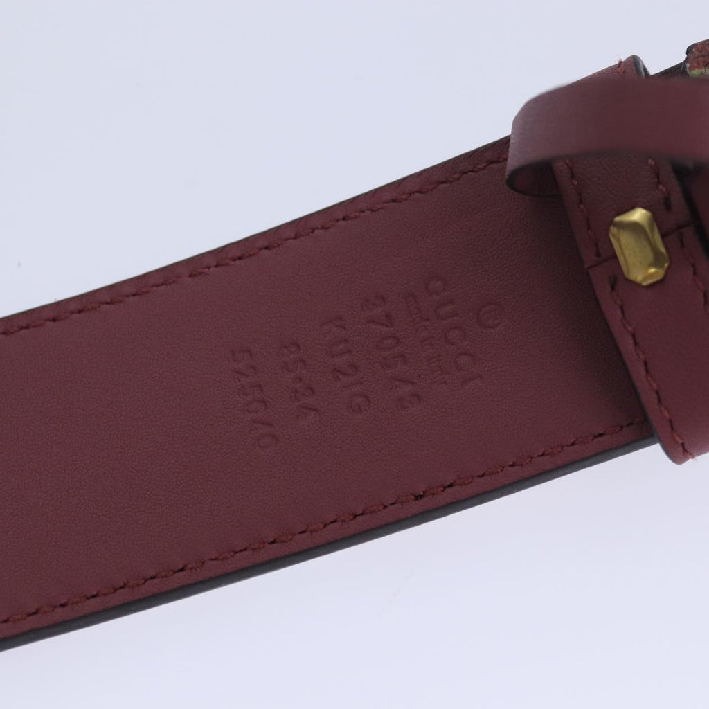 GUCCI GG Blooms Belt PVC 37.4"" Beige 370543 ki4672