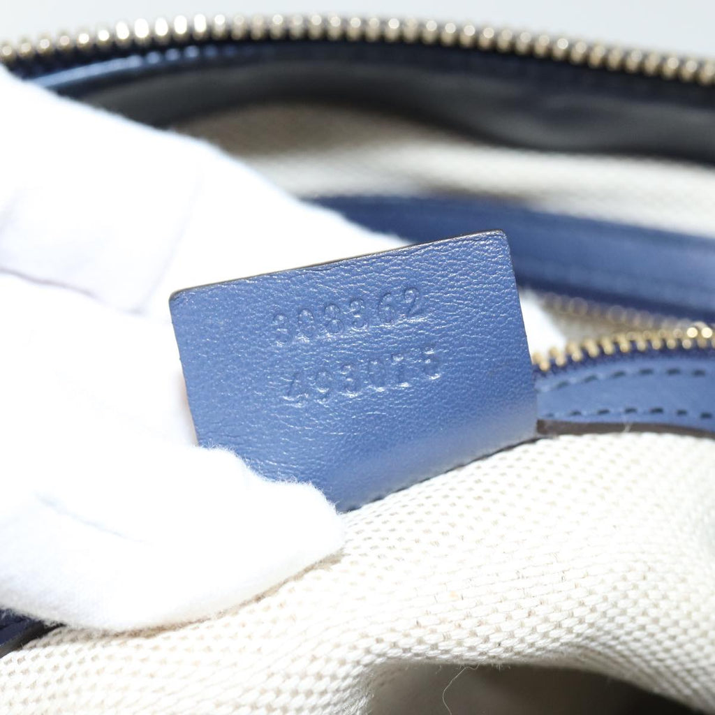 GUCCI Soho Tote Bag Enamel 2way Navy 308362 ki4673