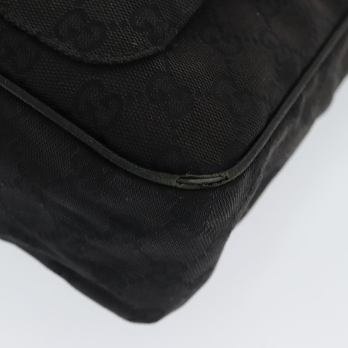 GUCCI GG Canvas Shoulder Bag Black 131211 ki4683