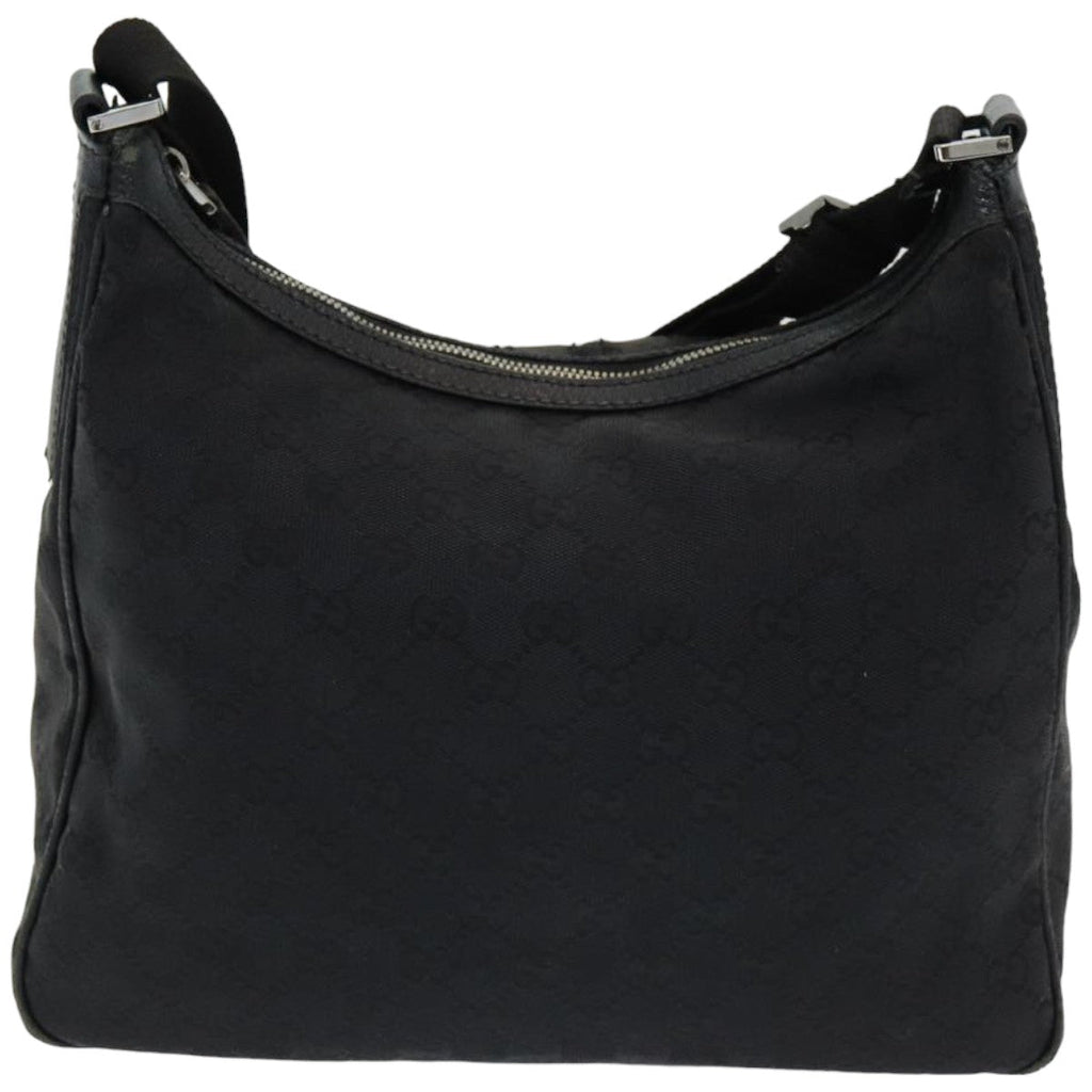GUCCI GG Canvas Shoulder Bag Black 131211 ki4683