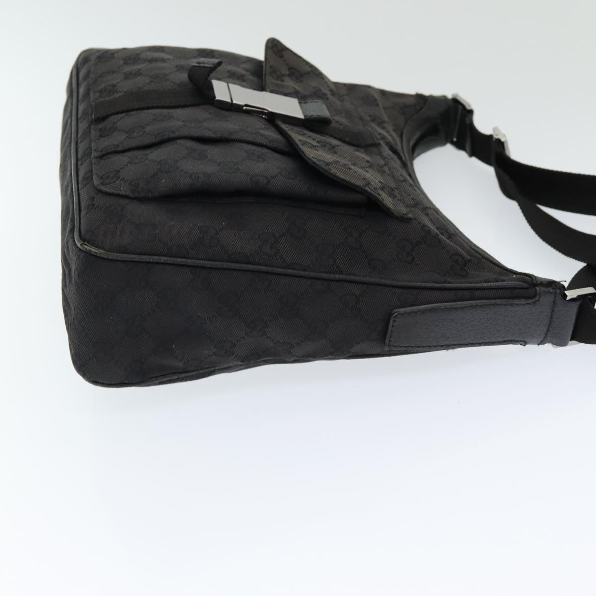 GUCCI GG Canvas Shoulder Bag Black 131211 ki4683