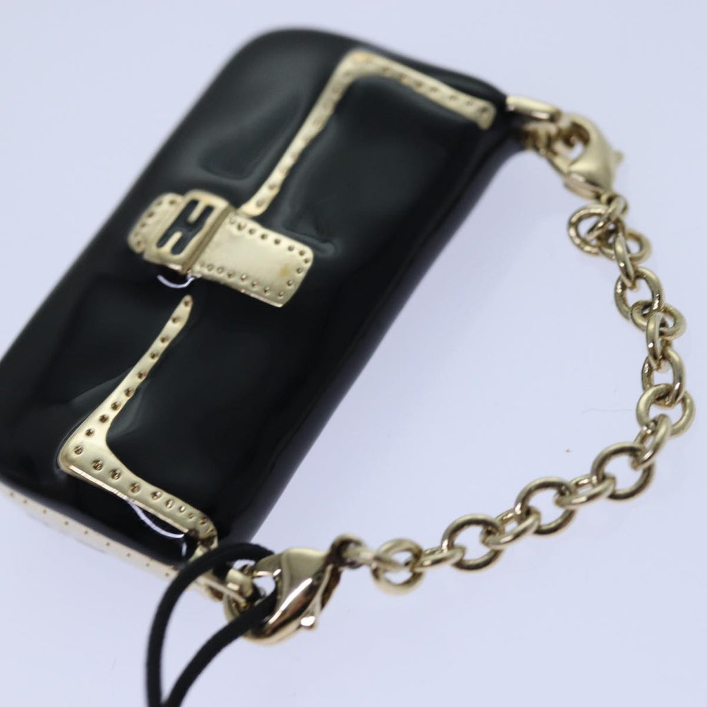 FENDI Mamma Baguette Motif Charm Black ki4706