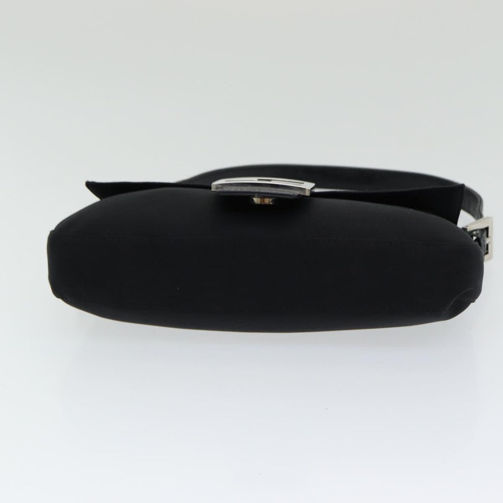 FENDI Mamma Baguette Shoulder Bag Nylon Black Silver ki4707