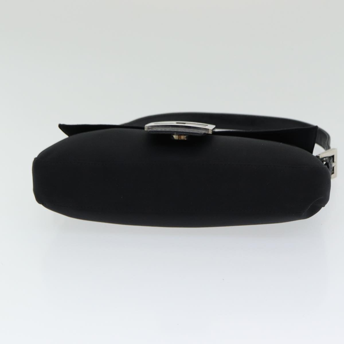 FENDI Mamma Baguette Shoulder Bag Nylon Black Silver ki4707