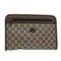 GUCCI GG Supreme Clutch Bag PVC Beige 111 01 037 ki4721