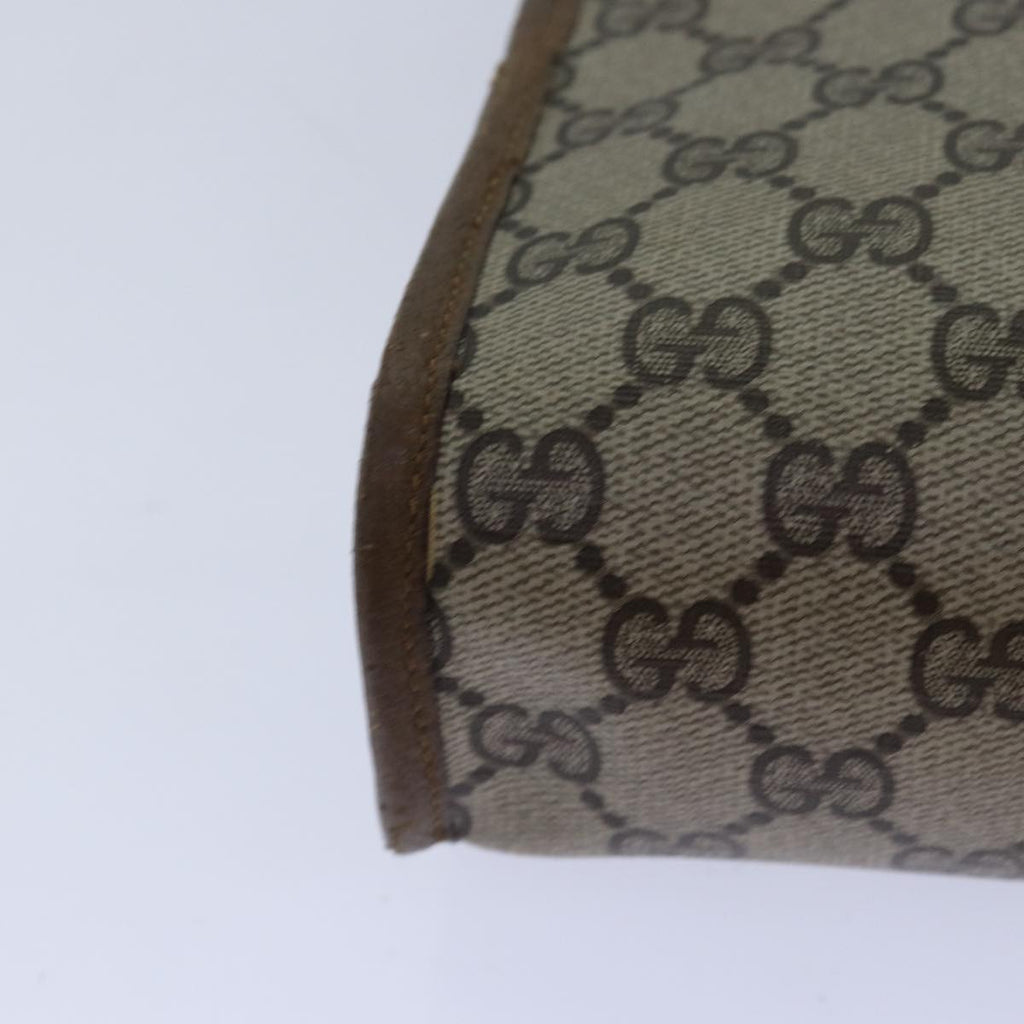 GUCCI GG Supreme Clutch Bag PVC Beige 111 01 037 ki4721