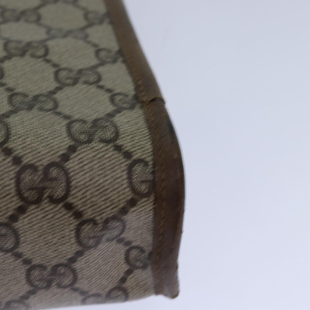 GUCCI GG Supreme Clutch Bag PVC Beige 111 01 037 ki4721